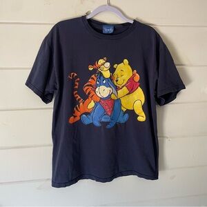 Vintage 90's Winnie The Pooh Best Friends Eeyore Piglet Navy Disney Shirt XL/XXL